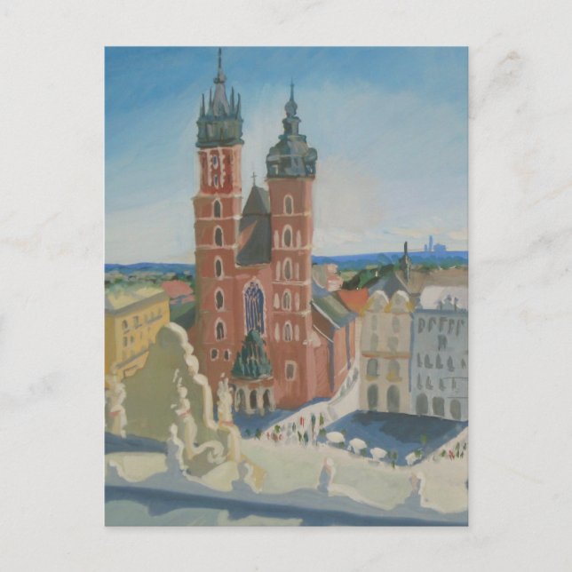 Sunny Krakow Cathedral Postcard (Front)