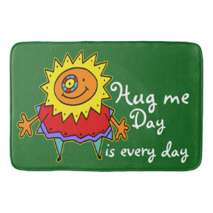 SUNNY LADY comic style + your backgr. & ideas Bath Mat