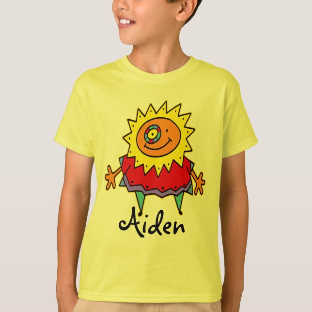 SUNNY LADY comic style + your backgr. & ideas T-Shirt (Front)