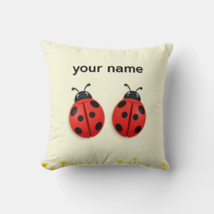 🐞 Sunny Ladybug Duo For Happy Home Decor 🐞 Cushion