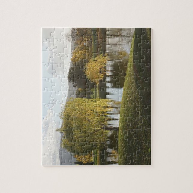 sunny landscape with willows by the water jigsaw puzzle (Vertical)