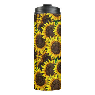 Sunny Large Sunflowers Pattern  Thermal Tumbler