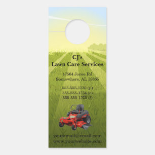 Sunny Lawn Care Door Hanger