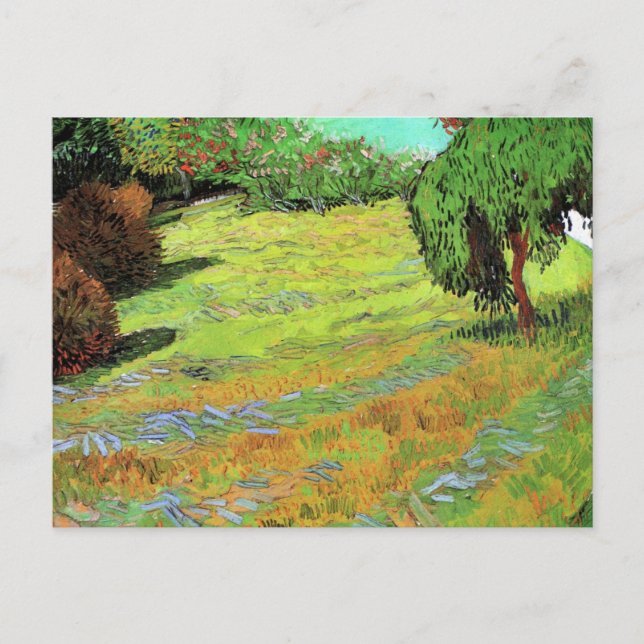 Sunny Lawn in a Public Park by Vincent van Gogh Postcard (Front)