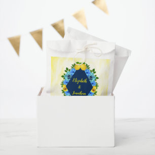 Sunny Lemon Floral Wedding Favour Bags