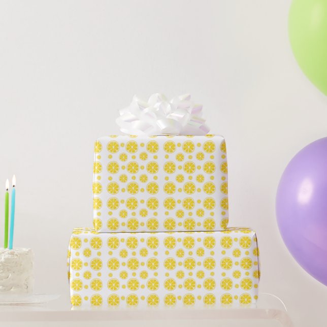 Sunny Lemon Slices Wrapping Paper (Party Gifts)