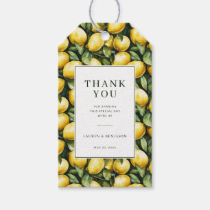 Sunny Lemon Wedding Gift Tags