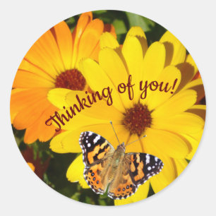 Sunny Marigolds Thinking of You Square Sticker