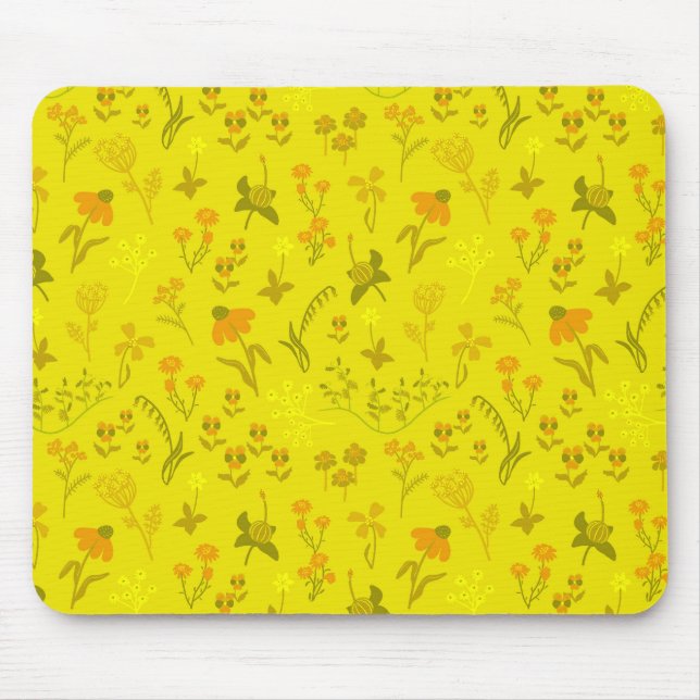 Sunny meadow flowers mouse pad (Front)