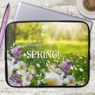 Sunny Meadow with Flowers Spring Laptop Sleeve