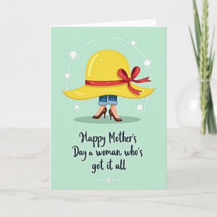 Sunny Mothers Day Hat Card