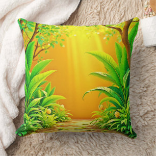 Sunny Nature Path Art Cushion