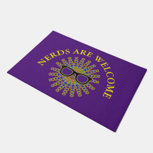 Sunny Nerd Glasses + your backgr. & ideas Doormat
