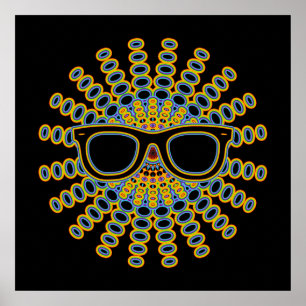Sunny Nerd Glasses + your backgr. & ideas Poster
