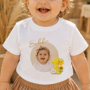 Sunny One Custom Photo Birthday Baby T-Shirt