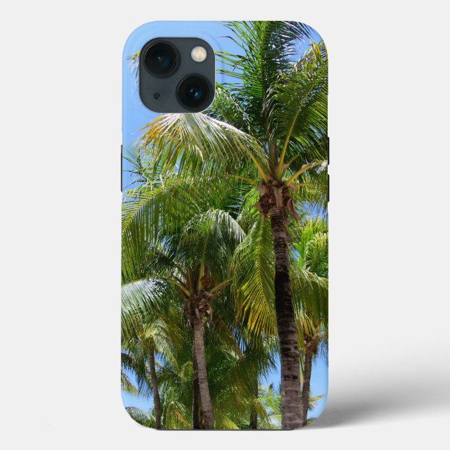 Sunny Palms Oasis #1 #tropical #wall #art Case-Mate iPhone Case (Back)