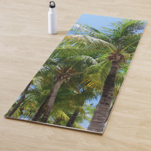 Sunny Palms Oasis #1 #tropical #wall #art Yoga Mat