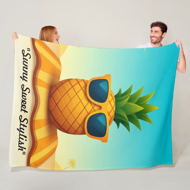 "Sunny Paradise Glow" Fleece Blanket (In Situ)