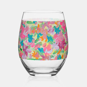 Sunny Pastel Stemless Wine Glass