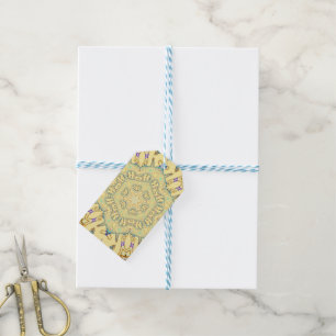 Sunny Pattern in Gentle Yellow Gift Tags