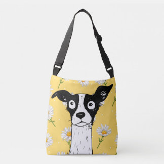 Sunny Paws Yellow Whimsical Floral Tote Bag