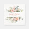 Sunny Peach Pink White Floral Wedding Napkins
