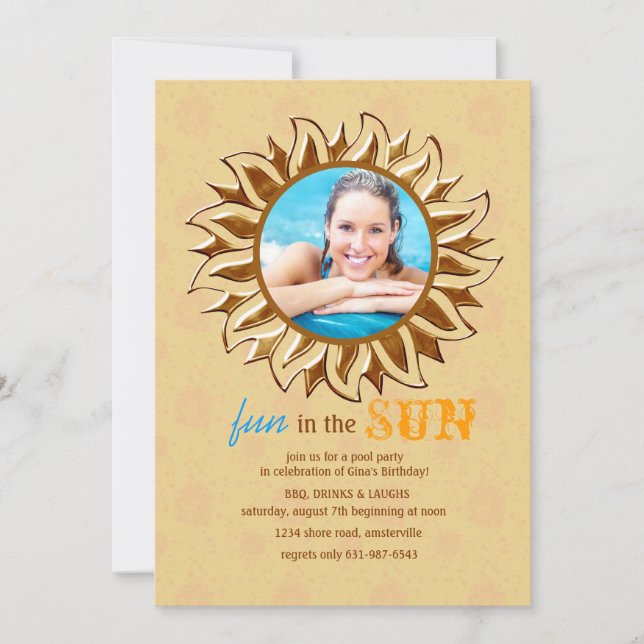 Sunny Photo Invitation (Front)