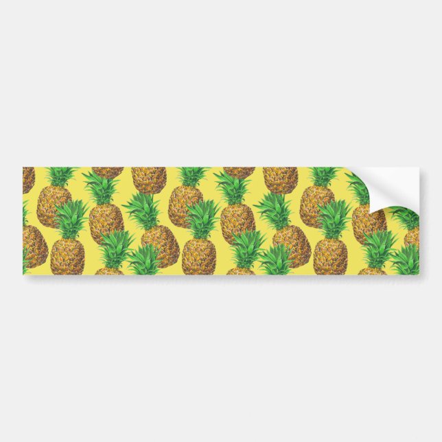 Sunny pineapples bumper sticker (Front)