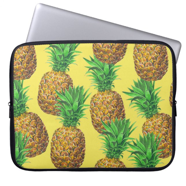 Sunny pineapples laptop sleeve (Front)