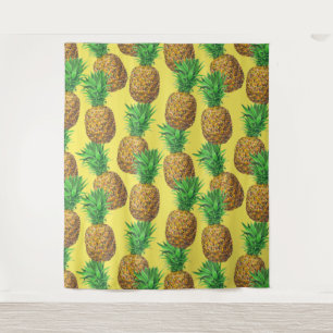 Sunny pineapples tapestry