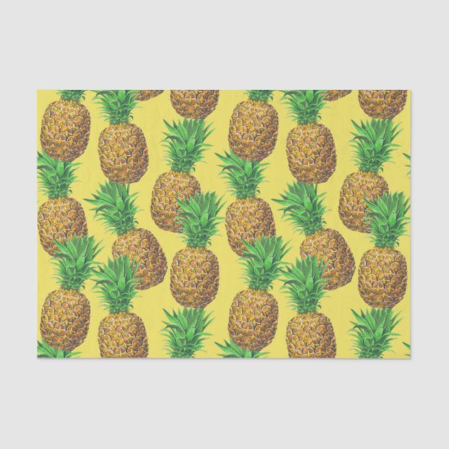 Sunny pineapples tissue paper (Front)