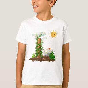 Sunny Pun Garden Climbing Plant Totem Kids T-Shirt