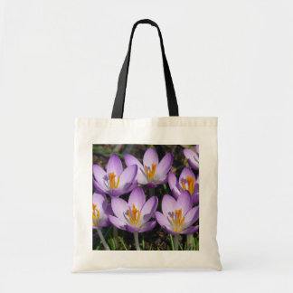 Sunny Purple Crocuses Tote Bag