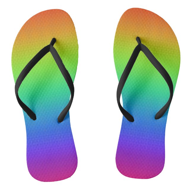 Sunny Rainbow Flip Flops (Footbed)