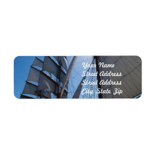 Sunny Sails Background Return Address Sticker