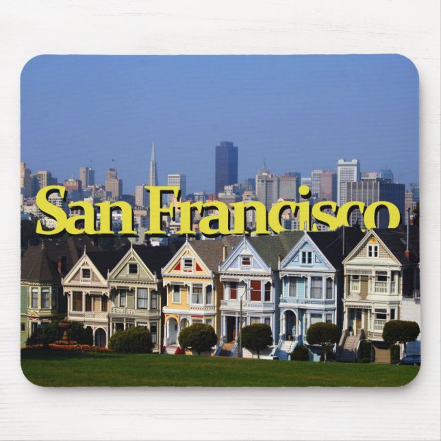 Sunny San Francisco w/ San Francisco in the Sky Mouse Pad (Front)