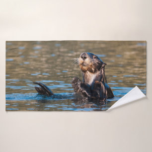 Sunny Sea Otter Bath Towel