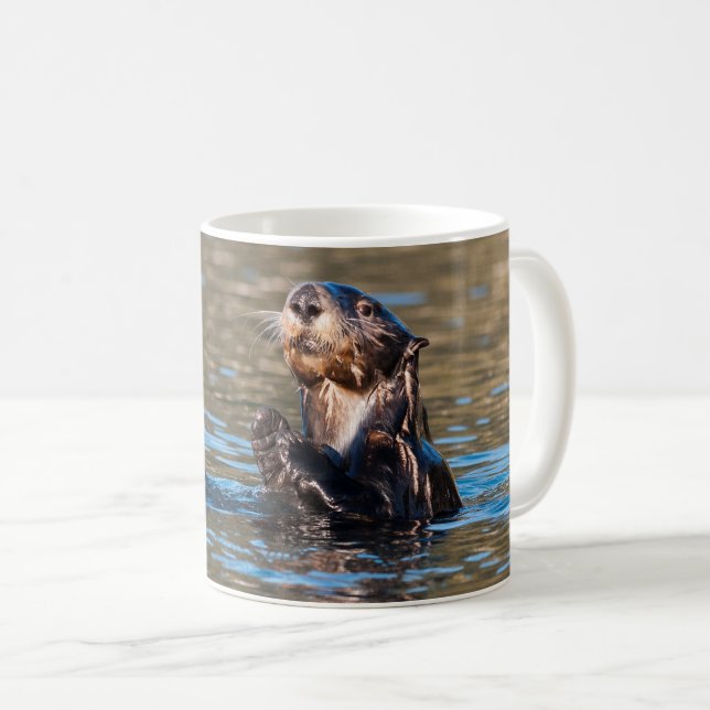 Sunny Sea Otter Coffee Mug (Front Right)