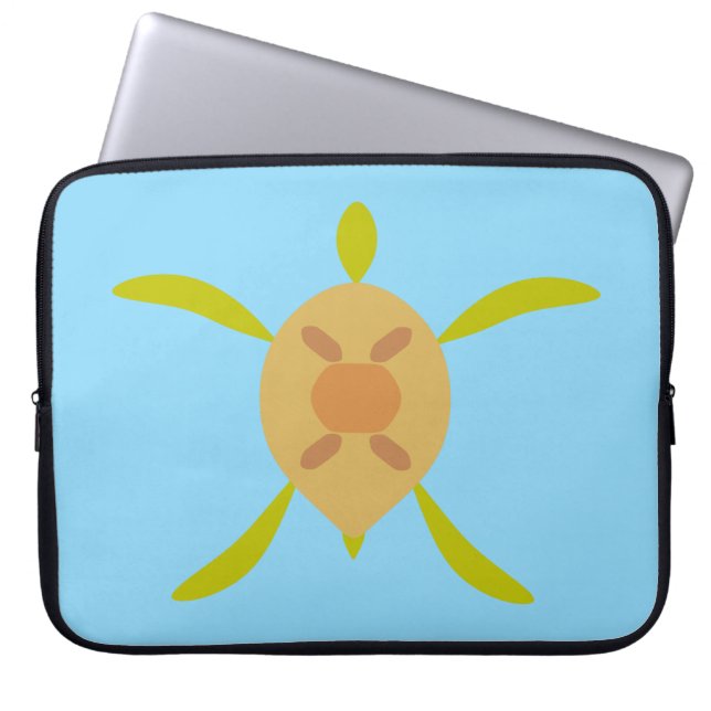 Sunny Sea Turtle Electronics Bag (Front)