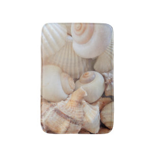Sunny Seashells Bath Mat Summer Beach Exotic Shell