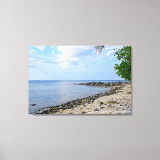Sunny Seaside Beach Landscape Travel Photography Canvas Print