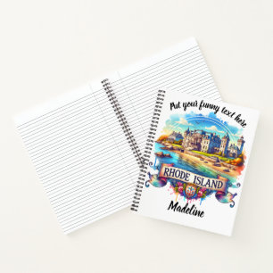Sunny seaside mansion in Rhode Island Notebook