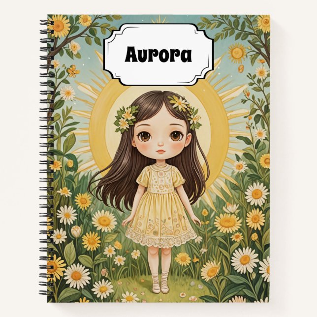Sunny Serenade Personalized Notebook (Front)