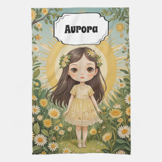 Sunny Serenade Personalized Tea Towel