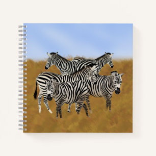 Sunny Serengeti Zebra Safari Wildlife Notebook