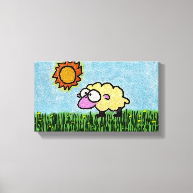 Sunny Sheep Canvas Print (Front)