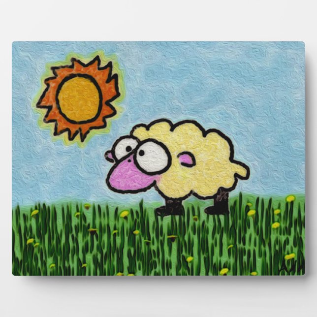 Sunny Sheep Plaque (Front)