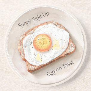 Sunny Side Up Egg on Toast Coaster