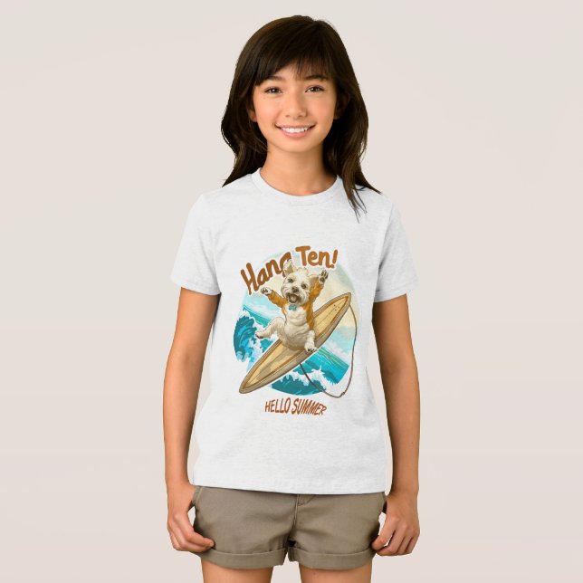 Sunny Skater Pup Tri-Blend Shirt (Front Full)