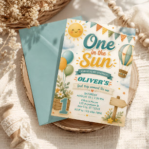 Sunny Skies Adventure First Birthday Invitation